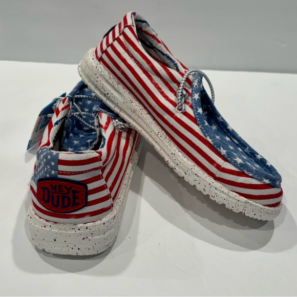 Hey Dude Other - HEY DUDE‎ WALLY YOUTH PATRIOTIC GIRL'S SHOES SIZE Y3-L4
